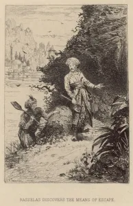 Rasselas discovers the means of escape (etching) Rasselas discovers the means of escape (etching)