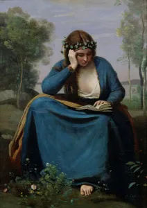 The Reader Crowned with Flowers, or Virgils Muse, 1845 (oil on canvas) The Reader Crowned with Flowers, or Virgils Muse, 1845 (oil on canvas)
