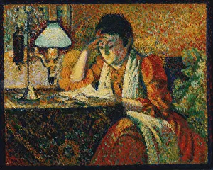 The Reader par Lemmen, Georges (1865-1916). Oil on wood, size : 30,5x38,7, c The Reader par Lemmen, Georges (1865-1916). Oil on wood, size : 30,5x38,7, c