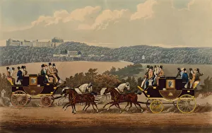 The Reading Telegraph Coaches (coloured engraving) The Reading Telegraph Coaches (coloured engraving)