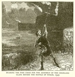 Rearing the Fire Cross for the Assembly of the Highland Clans before the Battle of Pinkie Rearing the Fire Cross for the Assembly of the Highland Clans before the Battle of Pinkie