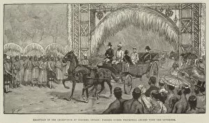 Sri Lankan Gallery: Reception of the Czarevitch at Colombo, Ceylon, passing under Triumphal Arches with the Governor