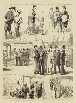Reception of the Prince of Wales at Portsmouth, Notes on the Jetty (engraving) Reception of the Prince of Wales at Portsmouth, Notes on the Jetty (engraving)