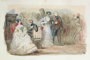 A Reception during the Reign of Louis-Philippe (1830-48) 1832 (pen & ink and w/c A Reception during the Reign of Louis-Philippe (1830-48) 1832 (pen & ink and w/c