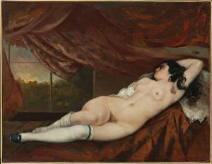 Doze Gallery: Reclining female nude, 1862 (oil on canvas)