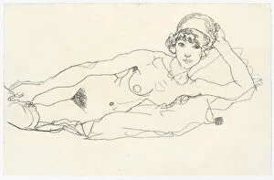 Reclining Nude; Liegender Akt, 1914 (pencil on paper)