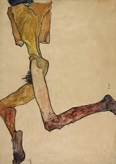 Reclining Nude Man, 1910 (gouache, watercolour and charcoal on paper)