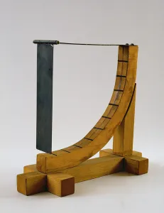 Reconstruction of da Vinci's design for an anemometer (wood & metal) Reconstruction of da Vinci's design for an anemometer (wood & metal)