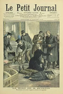 Reconstruction of the death of Gabriel Syveton, cover illustration from Le Petit Journal, 8 January. 1905 (colour litho)