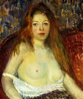 A Red-Haired Model, (oil on canvas)