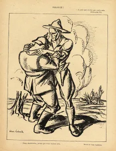 Red Laughter, Satirical in N&B, 1918_8_3: War of 14 -18 Red Laughter, Satirical in N&B, 1918_8_3: War of 14 -18