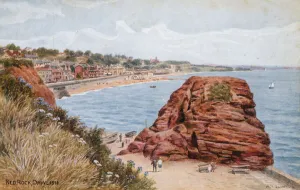 Dawlish Gallery: Red Rock, Dawlish (colour litho)