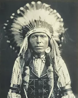 British Artist Gallery: Red Thunder, Nez Perce (Nephew of Chief Joseph), 1903 (toned platinum print on heavy paper)