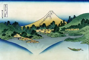 Reflection of Mount Fuji in Lake Kawaguchi seen from Misaka Pass in Kai Province Reflection of Mount Fuji in Lake Kawaguchi seen from Misaka Pass in Kai Province
