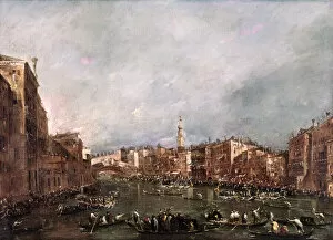 Gondoliers Gallery: A Regatta on the Grand Canal, Venice
