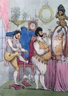 Dressing Room Gallery: Regency a la Mode, 1812 (coloured etching)