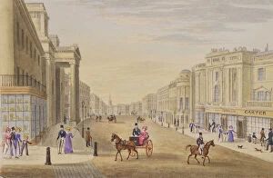 Images Dated 2nd July 2013: Regent Street, looking north from Hanover Street, c.1830