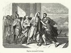 Regulus retournant a Carthage (engraving)