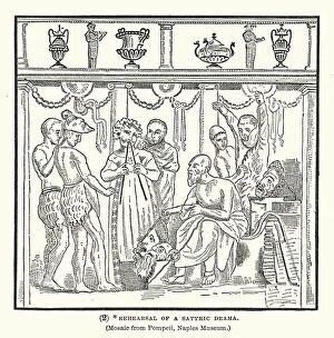 Pompey Gallery: Rehearsal of a Satyric Drama (engraving)