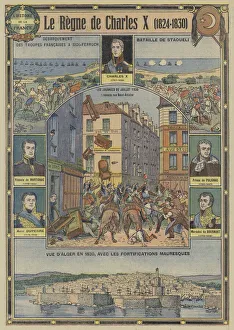 The reign of Charles X of France, 1824-1830 (colour litho) The reign of Charles X of France, 1824-1830 (colour litho)