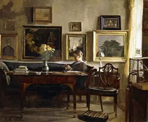 Artist Danish Gallery: A Relaxing Moment, 1928 (oil on canvas)