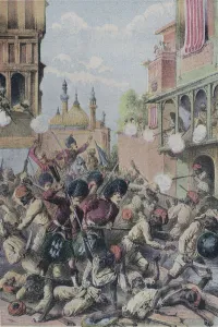 Relief of Lucknow, Indian Mutiny, 1857 (colour litho) Relief of Lucknow, Indian Mutiny, 1857 (colour litho)
