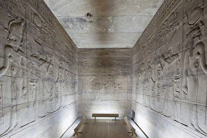 Aswan Collection: Reliefs in the inner sanctuary, Philae temple, Aswan, Egypt