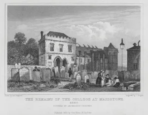 The Remains of the College at Maidstone, Kent (engraving) The Remains of the College at Maidstone, Kent (engraving)
