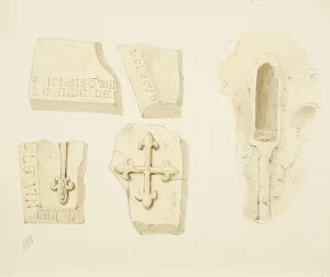 Remains of a Monument discovered in the East Wall, and Piscina in South Aisle Remains of a Monument discovered in the East Wall, and Piscina in South Aisle