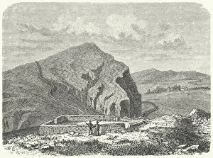 Remains of the Wall of Severus, north of Hadrian's Wall (engraving)