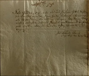 Remuneration Receipt, 17th December, 1704 (pen and ink on paper) Remuneration Receipt, 17th December, 1704 (pen and ink on paper)