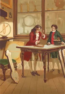 Rene Antoine Ferchault de Reaumur constructing the thermometer Rene Antoine Ferchault de Reaumur constructing the thermometer