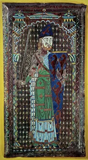 Representation of Geoffroi V (Geoffroy) Le Bel Plantagenet (Comte du Maine et d'Anjou