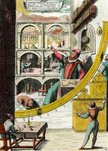 Representation of Tycho Brahe (1546-1601), Danish astronomer in his observatory Engraving Representation of Tycho Brahe (1546-1601), Danish astronomer in his observatory Engraving