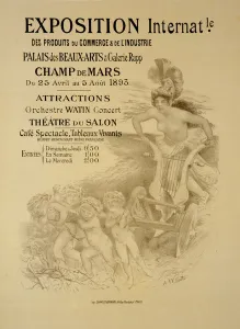 Reproduction of a poster advertising an International Exhibition of Commercial Reproduction of a poster advertising an International Exhibition of Commercial