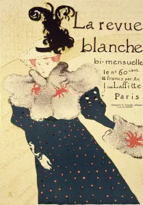 Reproduction of a poster advertising La Revue Blanche, 1895 (colour litho) Reproduction of a poster advertising La Revue Blanche, 1895 (colour litho)