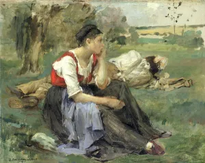 Resting Peasants, 1877 (oil on canvas) Resting Peasants, 1877 (oil on canvas)