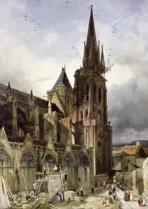 Restoring the Abbey Church of St. Denis in 1833 (oil on canvas) Restoring the Abbey Church of St. Denis in 1833 (oil on canvas)