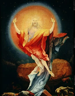 The Resurrection of Christ, from the right wing of the Isenheim Altarpiece, c.1512-16 (oil on panel) (detail of 17677)