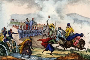 Constantine Collection: Retirement of the Arabs in front of the square formed by the French army of Africa in