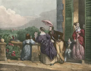 Retour de la Chasse, Sportsmens Return (colour litho) Retour de la Chasse, Sportsmens Return (colour litho)