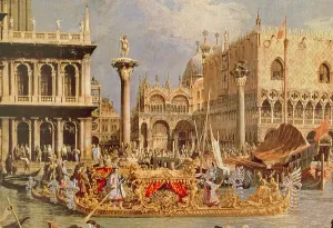 Return of the Bucintoro on Ascension Day (oil on canvas) (detail of 61315) Return of the Bucintoro on Ascension Day (oil on canvas) (detail of 61315)
