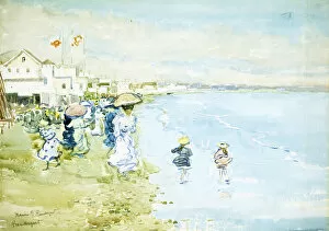 Images Dated 22nd July 2011: Revere Beach, Boston, (watercolour on paper)