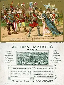 Front and reverse of a promotional card for the Parisian Department Store ' Front and reverse of a promotional card for the Parisian Department Store '