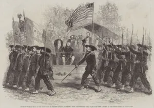 Review of Federal Troops on 4 July by President Lincoln and General Scott Review of Federal Troops on 4 July by President Lincoln and General Scott