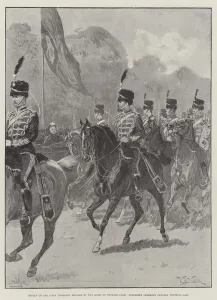 Review of the First Yeomanry Brigade by the Queen in Windsor Park Review of the First Yeomanry Brigade by the Queen in Windsor Park