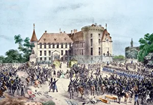 Revolution of 1830, Charles X presents to the National Guard (engraving) Revolution of 1830, Charles X presents to the National Guard (engraving)