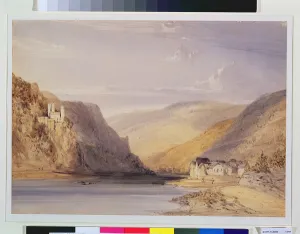 The Rhine at Assmannshausen (w/c & scraping out on wove paper) The Rhine at Assmannshausen (w/c & scraping out on wove paper)