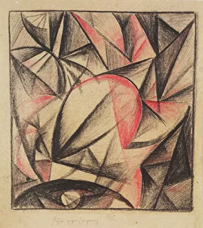 Images Dated 12th October 2010: Rhythm of Forms (Study), 1915 (charcoal and red crayon on paper)