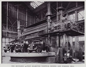 The Richards 35-foot diameter vertical boring and turning mill (b/w photo)
